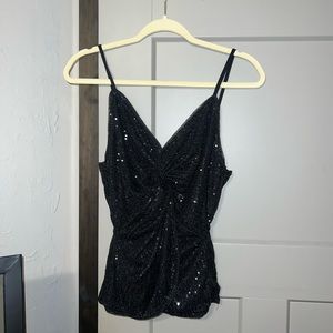 BRAND NEW Mustard Seed Black Sequin Top from American Threads